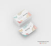 Isometric Minimal Business Visiting Card Mockup In Wad And Levitating. Psd