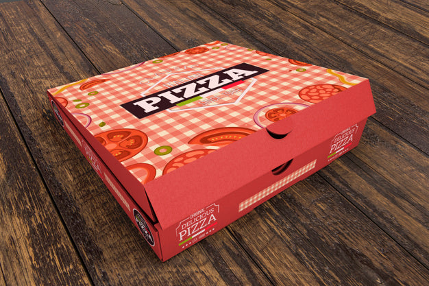 Isometric Pizza Box Mockup Psd