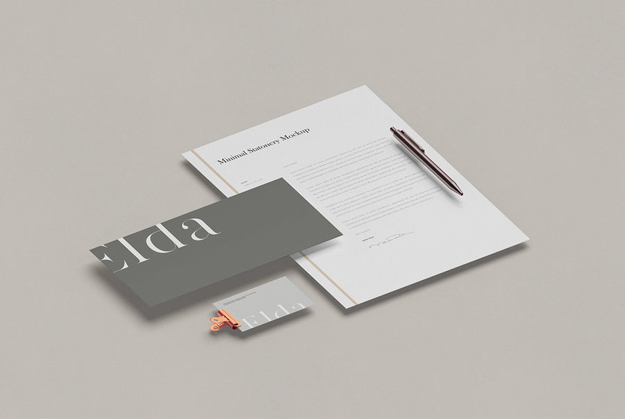 Isometric Stationery Mockup