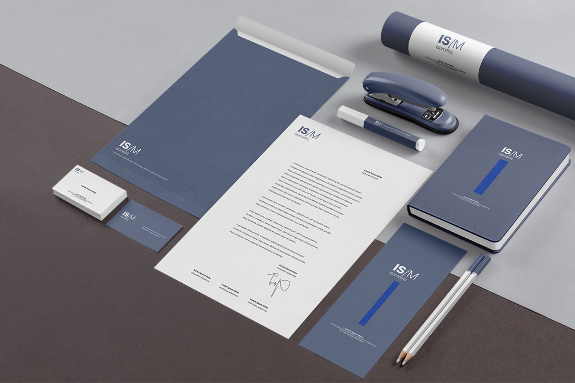 Isometric Stationery Mockup