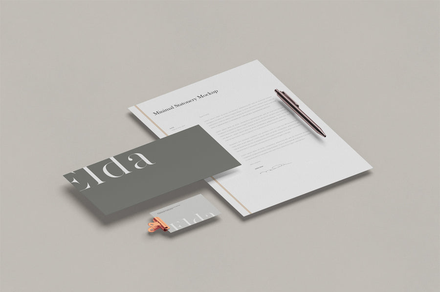 Isometric Stationery Mockup
