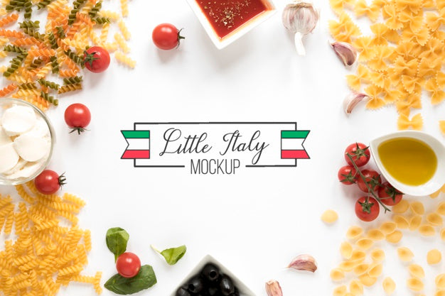Italian Food Background Mock-Up Psd