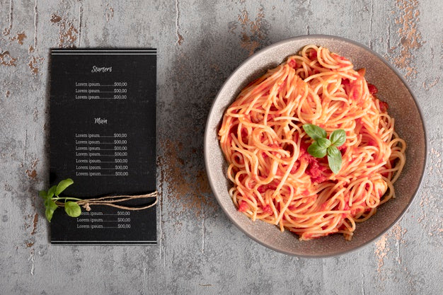 Italian Food Menu Concept Mock-Up Psd