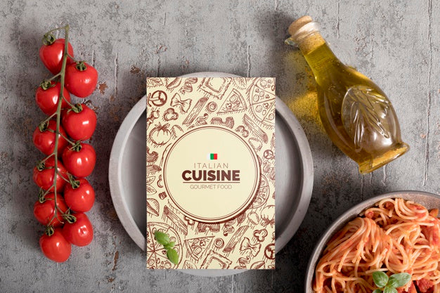 Italian Food Menu Concept Mock-Up Psd
