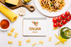 Italian Food Mock-Up Food And Notepad Psd