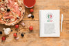 Italian Food Notebook Mock-Up Psd