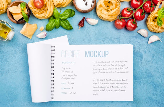 Italian Food Recipe Mock-Up Psd