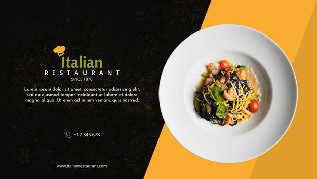 Italian Restaurant Menu Mockup Psd
