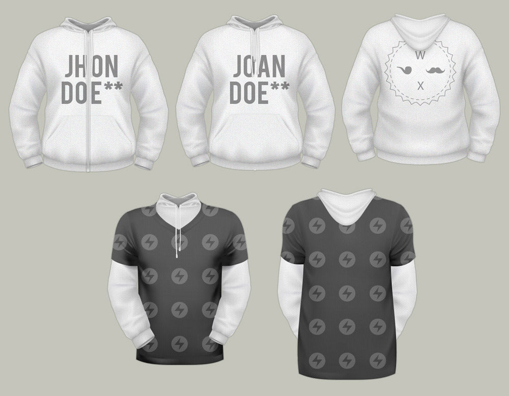 T-Shirt Templates Pack: PSD and Vector Files