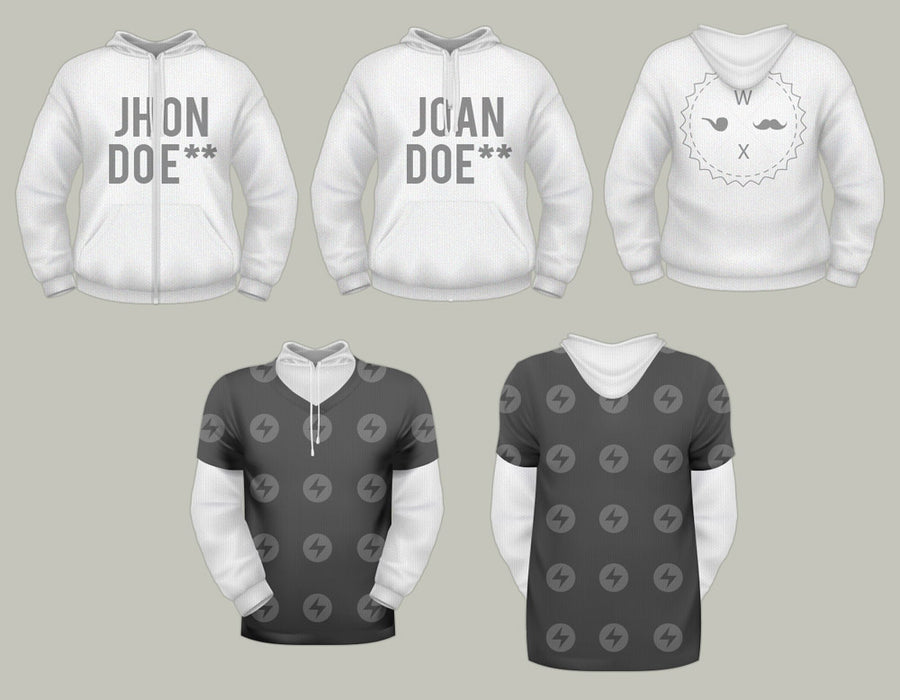 T-Shirt Templates Pack: PSD and Vector Files