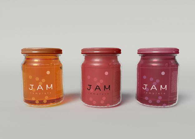 Jam Jar Mockups Psd
