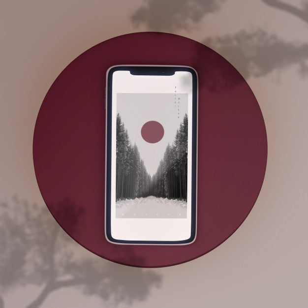 Japanese Scene Phone Shadows Mockup Psd