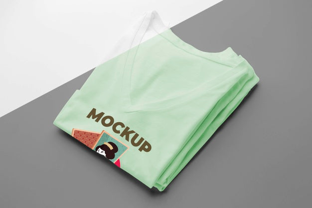 Japanese T-Shirt Mock-Up Composition Psd