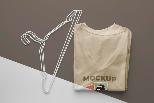 Japanese T-Shirt Mock-Up Composition Psd