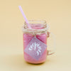 Jar Mockup With Pink Yogurt Psd