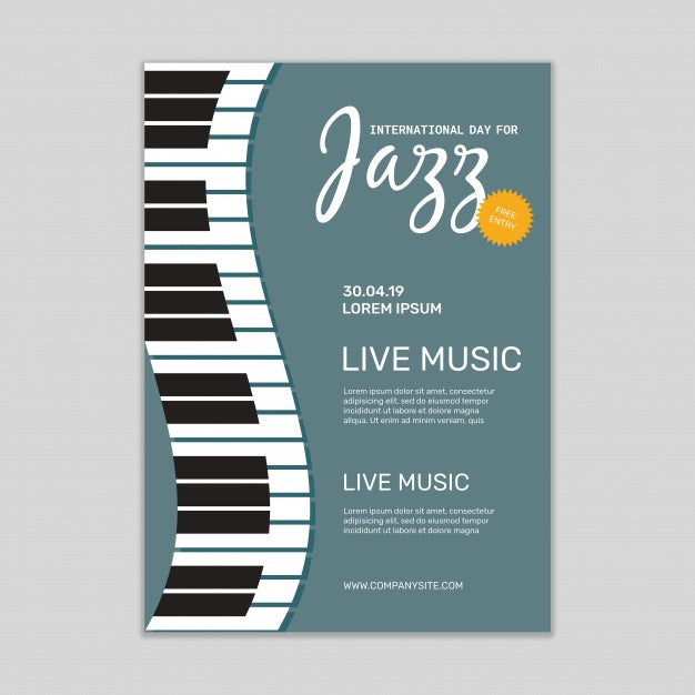 Jazz Music Poster Mockup Psd