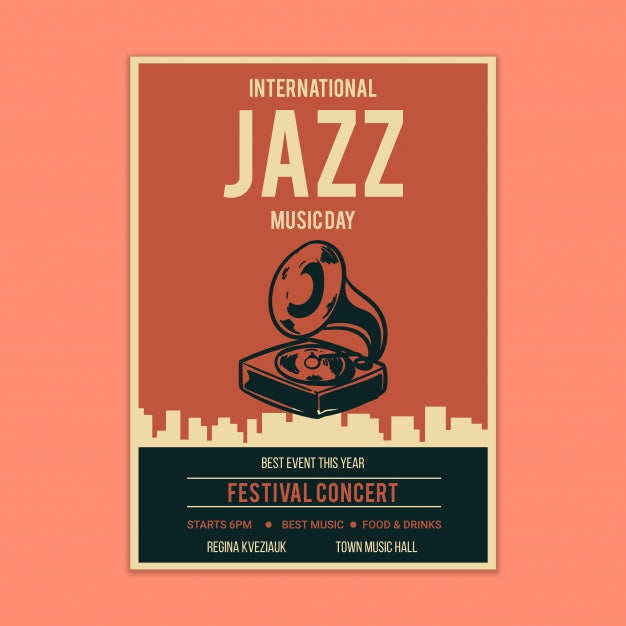 Jazz Music Poster Mockup Psd