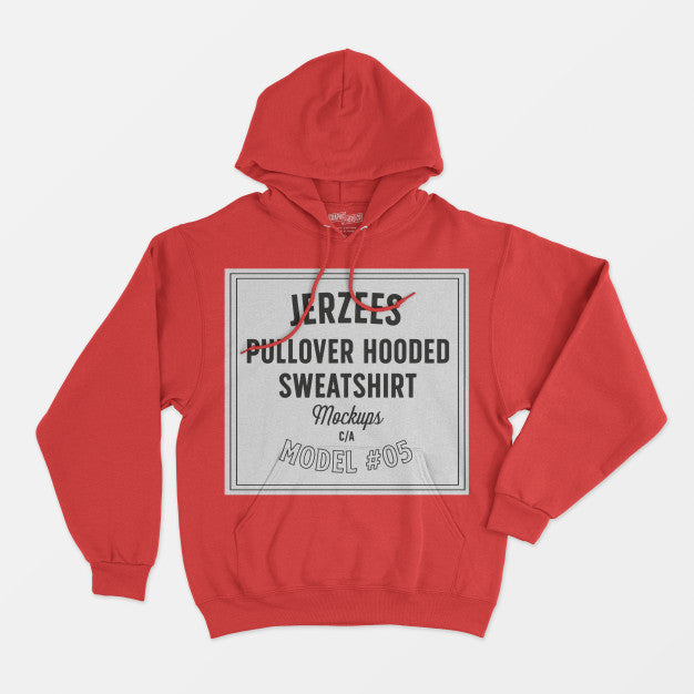 Jerzees Pullover Hooded Sweatshirt Mockup 05 Psd