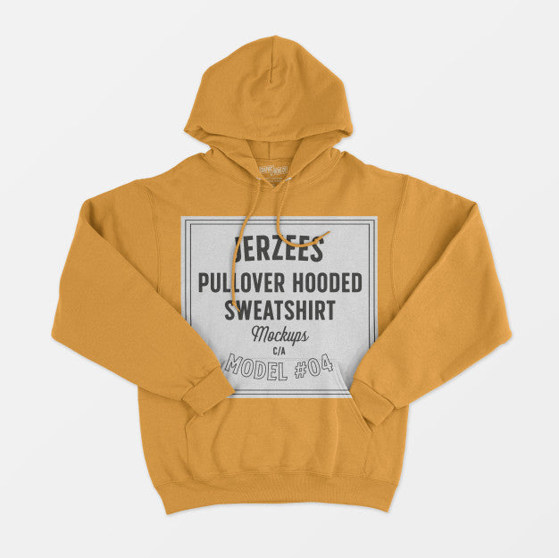 Jerzees Pullover Hooded Sweatshirt Mockup Psd