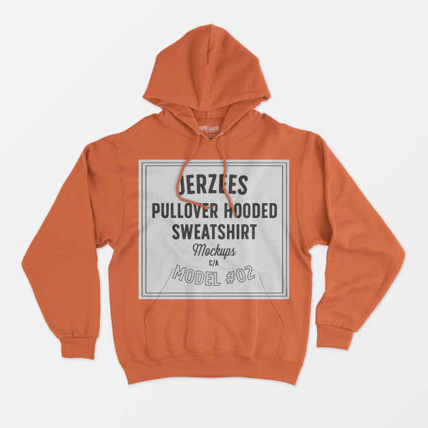 Jerzees Pullover Hooded Sweatshirt Mockup Psd