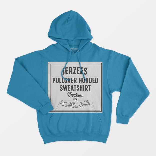 Jerzees Pullover Hooded Sweatshirt Mockup Psd