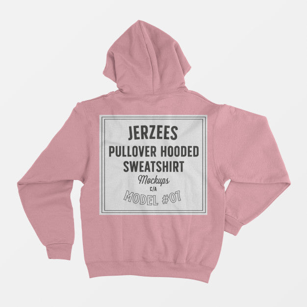 Jerzees Pullover Hooded Sweatshirt Mockup Psd