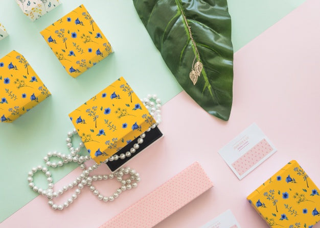 Jewelry And Packaging Mockup Psd