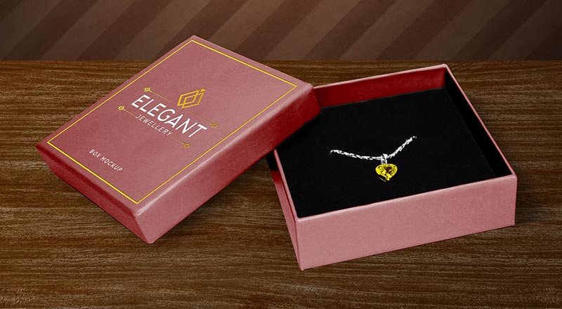 Jewelry Box Packaging Mockup Psd