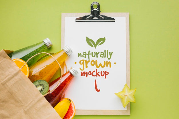 Juice And Smoothie Concept Mock-Up Psd