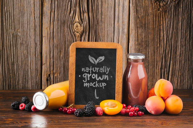 Juice And Smoothie Concept Mock-Up Psd