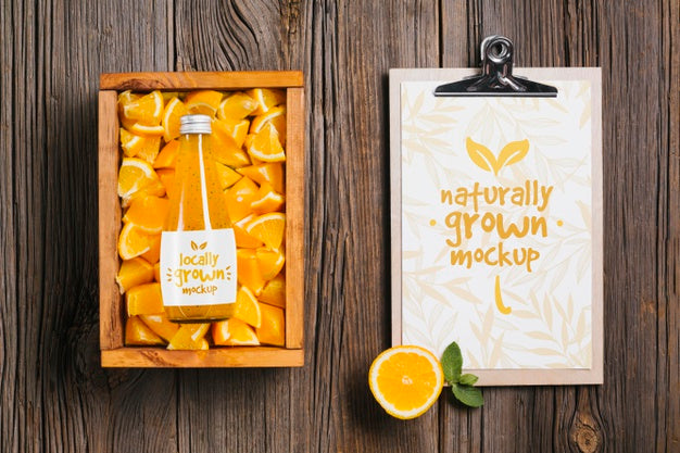 Juice And Smoothie Concept Mock-Up Psd