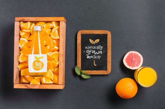 Juice And Smoothie Concept Mock-Up Psd