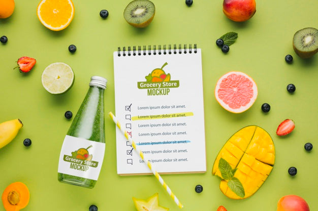 Juice And Smoothie Concept Mock-Up Psd