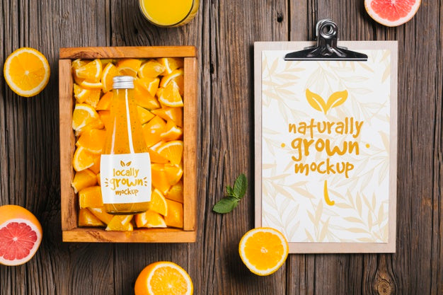 Juice And Smoothie Concept Mock-Up Psd