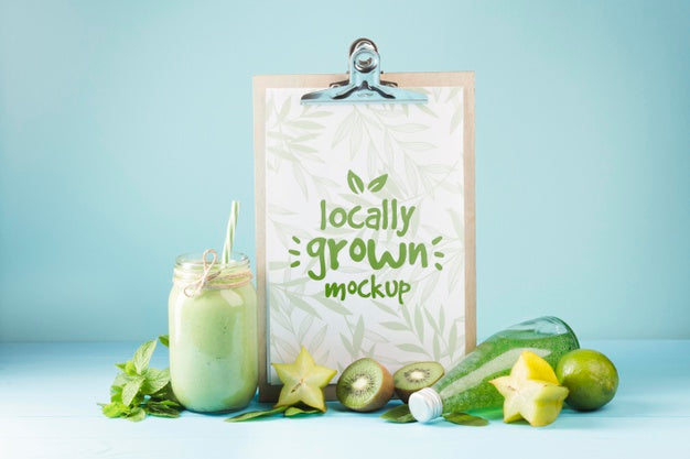 Juice And Smoothie Concept Mock-Up Psd