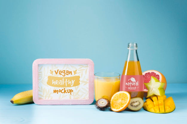 Juice And Smoothie Concept Mock-Up Psd