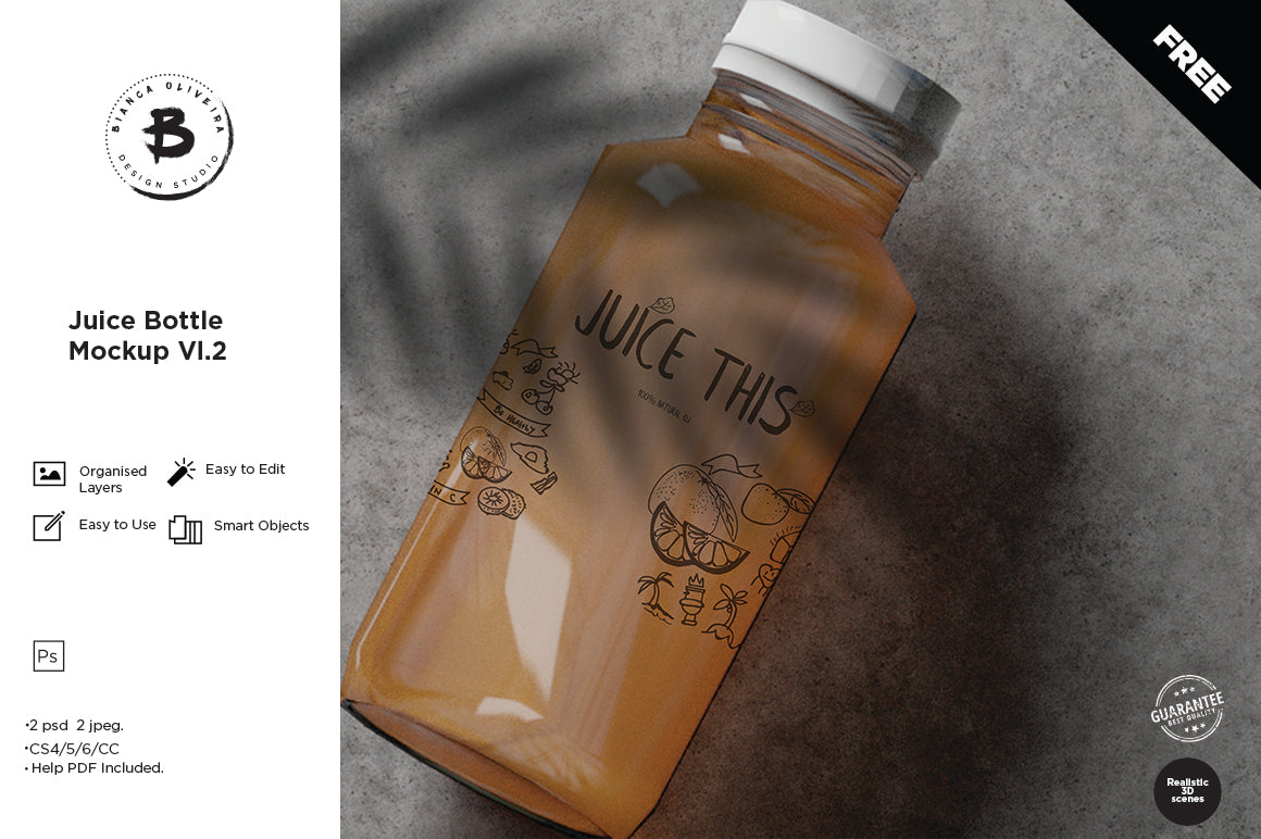 Juice Bottle Mockup Vol.2