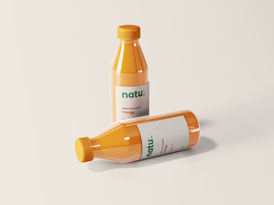 Juice Bottle Packaging Mockup