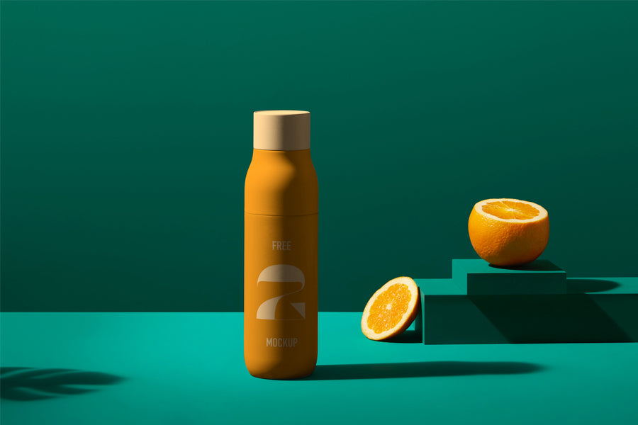 Juice Bottle Psd Mockup