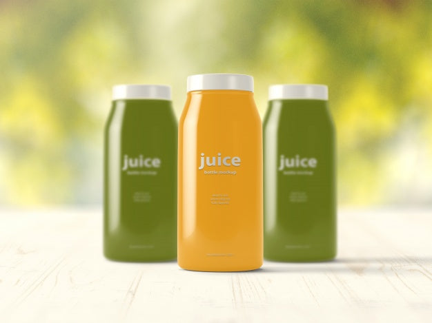 Juice Bottles Mock Up Psd