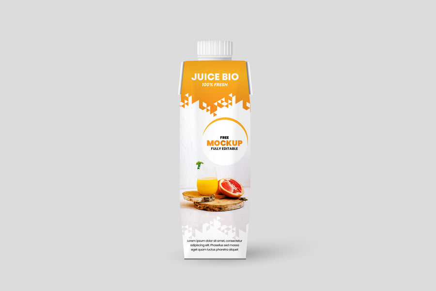 Juice Box Packaging Mockup