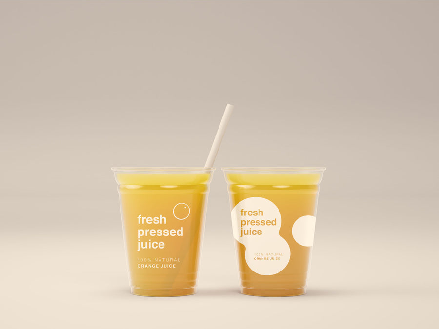 Juice Cups Mockup Psd