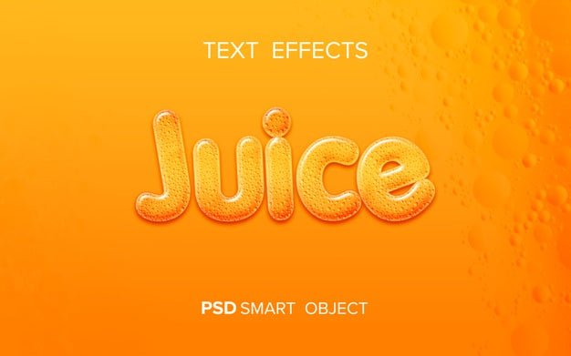 Juice Liquid Text Effect Psd