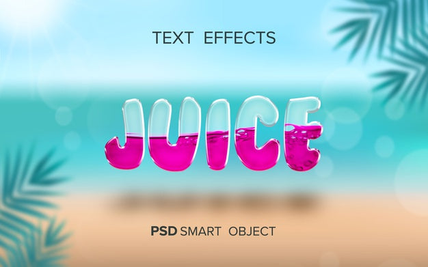 Juice Liquid Text Effect Psd