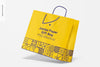 Jumbo Paper Gift Bag With Rope Handle Mockup, Perspective Psd