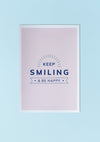 Keep Smiling And Be Happy Poster Mockup Psd