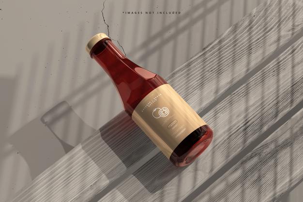 Ketchup Or Sauce Bottle Mockup Psd