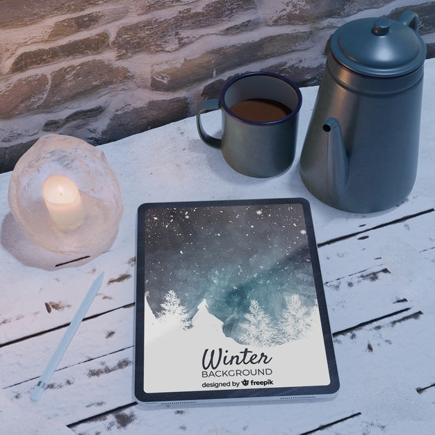 Kettle With Tea For Cold Weather Psd