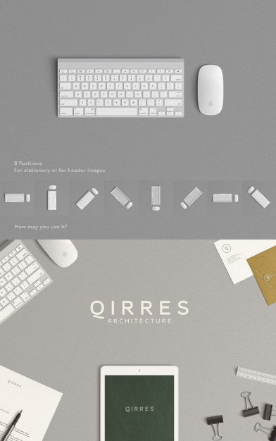 Keyboard And Mouse Mock Up Psd