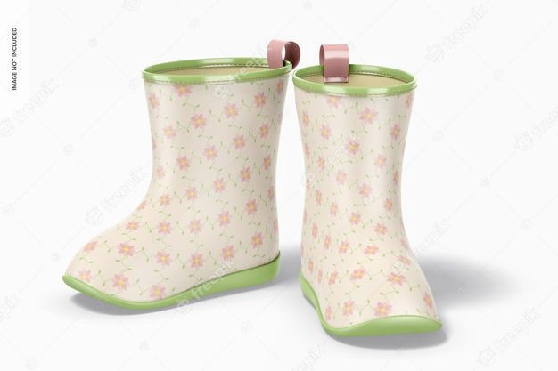 Kids Rain Boots Mockup Psd
